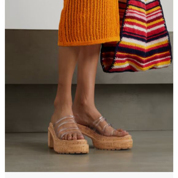 Cult Gaia Sev Cork Platform Jelly Sandals 37 - Picture 1 of 9